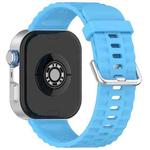 For Huawei Watch Fit4 Pro / Fit4 / Fit3 xDfind Silver Buckle Solid Color Silicone Watch Band(Sky Blue)