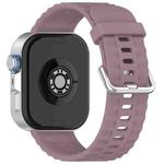For Huawei Watch Fit4 Pro / Fit4 / Fit3 xDfind Silver Buckle Solid Color Silicone Watch Band(Smoky Purple)