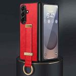 For Samsung Galaxy Z Fold7 5G SULADA PC Hybrid Leather Texture Skin Feel Shockproof Phone Case(Red)