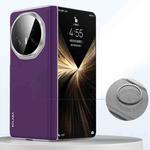 For Honor Magic V5 SULADA Skin Feel Liquid Leather Shockproof Phone Case(Purple)