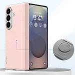 For Samsung Galaxy Z Fold7 5G SULADA Skin Feel Liquid Leather Shockproof Phone Case(Pink)