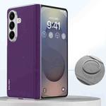 For Samsung Galaxy Z Fold7 5G SULADA Skin Feel Liquid Leather Shockproof Phone Case(Purple)