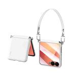 For Samsung Galaxy Z Flip7 5G SULADA Skin Feel Liquid Leather Shockproof Phone Case(White)