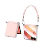 For Samsung Galaxy Z Flip7 5G SULADA Skin Feel Liquid Leather Shockproof Phone Case(Pink)