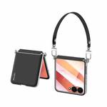 For Samsung Galaxy Z Flip7 5G SULADA Skin Feel Liquid Leather Shockproof Phone Case(Black)
