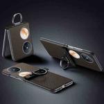 For Huawei Pocket 2 SULADA 600D Kevlar Texture PC Shockproof Phone Case with Rng Holder(Brown)