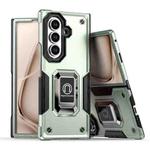 For Samsung Galaxy Z Fold7 Non-slip Shockproof Armor Phone Case with Ring Holder(Green)
