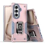 For Samsung Galaxy Z Fold7 Non-slip Shockproof Armor Phone Case with Ring Holder(Rose Gold)