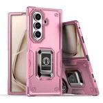 For Samsung Galaxy Z Fold7 Non-slip Shockproof Armor Phone Case with Ring Holder(Pink)