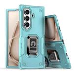 For Samsung Galaxy Z Fold7 Non-slip Shockproof Armor Phone Case with Ring Holder(Mint Green)