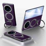 For vivo X Fold5 SULADA Kevlar Texture MagSafe Magnetic Holder Phone Case(Purple)