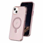 For iPhone 15 Plus Colorful 2 in 1 MagSafe Ring Holder Phone Case(Pink)