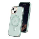 For iPhone 15 Colorful 2 in 1 MagSafe Ring Holder Phone Case(Mint Green)