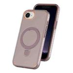 For iPhone 16e Colorful 2 in 1 MagSafe Ring Holder Phone Case(Pink)