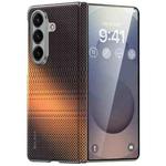 For Samsung Galaxy Z Fold7 5G SULADA Kevlar Woven Texture Magnetic Leather Phone Case(Orange)