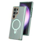For Samsung Galaxy S25 Ultra 5G Colorful 2 in 1 MagSafe Ring Holder Phone Case(Mint Green)