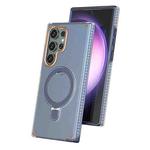 For Samsung Galaxy S25 Ultra 5G Colorful 2 in 1 MagSafe Ring Holder Phone Case(Royal Blue)
