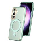 For Samsung Galaxy S25 / S24 5G Colorful 2 in 1 MagSafe Ring Holder Phone Case(Mint Green)