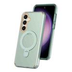 For Samsung Galaxy S25+ / S24+ 5G Colorful 2 in 1 MagSafe Ring Holder Phone Case(Mint Green)