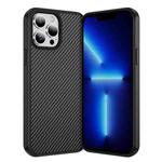 For iPhone 13 Pro Max Carbon Fiber Texture Skin-feel MagSafe Phone Case(Black)
