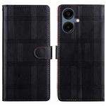 For Samsung Galaxy A07 4G / 5G Embossed Checkered Leather Phone Case(Black)