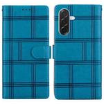 For Samsung Galaxy A26 5G Embossed Checkered Leather Phone Case(Blue)