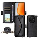For vivo Y39 5G Global Multi-card Slots Crossbody Cowhide Leather Phone Case(Black)