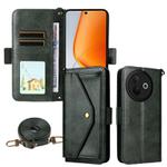 For vivo Y39 5G Global Multi-card Slots Crossbody Cowhide Leather Phone Case(Green)