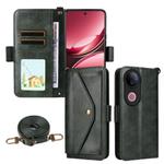 For vivo V50 5G Global / V50e Multi-card Slots Crossbody Cowhide Leather Phone Case(Green)