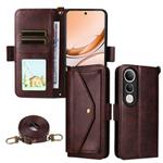 For vivo V50 Lite 5G Global Multi-card Slots Crossbody Cowhide Leather Phone Case(Brown)