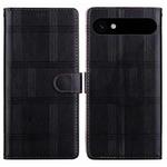 For iPhone 17 Air Embossed Checkered Leather Phone Case(Black)