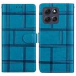 For Motorola Moto G56 5G Embossed Checkered Leather Phone Case(Blue)