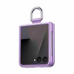 For Samsung Galaxy Flip7 5G Ultra Thin Silk Belt Ring Skin Feel Phone Case(Purple)