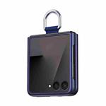 For Samsung Galaxy Flip7 5G Ultra Thin Silk Belt Ring Skin Feel Phone Case(Blue)