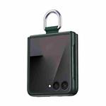 For Samsung Galaxy Flip7 5G Ultra Thin Silk Belt Ring Skin Feel Phone Case(Green)