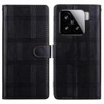 For Xiaomi 15 Embossed Checkered Leather Phone Case(Black)