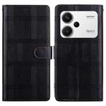 For Redmi Note 13 Pro+ Embossed Checkered Leather Phone Case(Black)