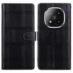 For Redmi Note 14 Pro+ 5G / Poco X7 5G Embossed Checkered Leather Phone Case(Black)