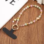 Lotus Bead Chain Phone Anti-lost Short Lanyard(Pink Green)