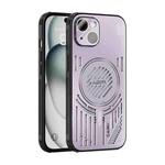 For iPhone 14 ABEEL Ice Fox Series Magsafe Heat Sink Cooling Phone Case(Pink Purple)
