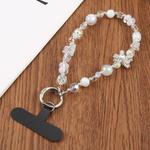 Starry Sky Bead Chain Phone Anti-lost Short Lanyard(White)