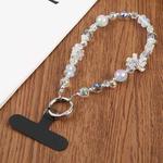 Starry Sky Bead Chain Phone Anti-lost Short Lanyard(Light Blue)