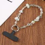 Rose Bead Chain Phone Anti-lost Short Lanyard(Green)