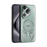 For Huawei Pura 70 ABEEL Ice Fox Series Magsafe Heat Sink Cooling Phone Case(Light Green)