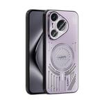 For Huawei Pura 70 ABEEL Ice Fox Series Magsafe Heat Sink Cooling Phone Case(Pink Purple)