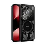 For Huawei Pura 80 Ultra 5G ABEEL Ice Fox Series Magsafe Heat Sink Cooling Phone Case(Black)