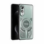 For Samsung Galaxy S25 Edge 5G ABEEL Ice Fox Series Magsafe Heat Sink Cooling Phone Case(Light Green)