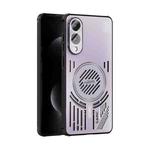 For Samsung Galaxy S25 Edge 5G ABEEL Ice Fox Series Magsafe Heat Sink Cooling Phone Case(Pink Purple)