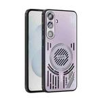 For Samsung Galaxy S25+ 5G ABEEL Ice Fox Series Magsafe Heat Sink Cooling Phone Case(Pink Purple)