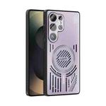 For Samsung Galaxy S25 Ultra 5G ABEEL Ice Fox Series Magsafe Heat Sink Cooling Phone Case(Pink Purple)
